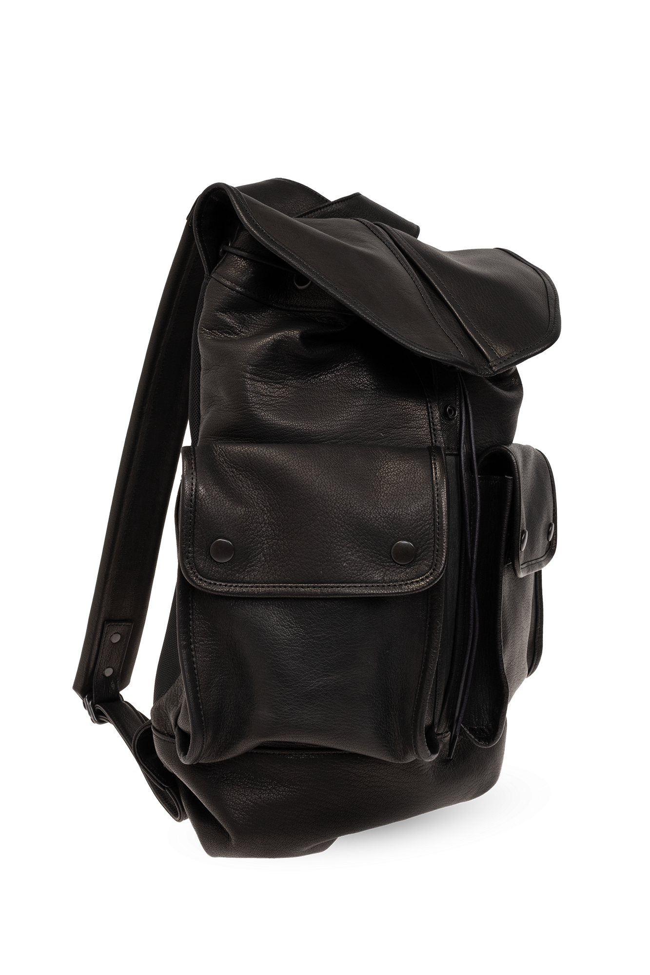 this bag might be of service - Black Leather backpack the Yohji Yamamoto -  SchaferandweinerShops Jamaica